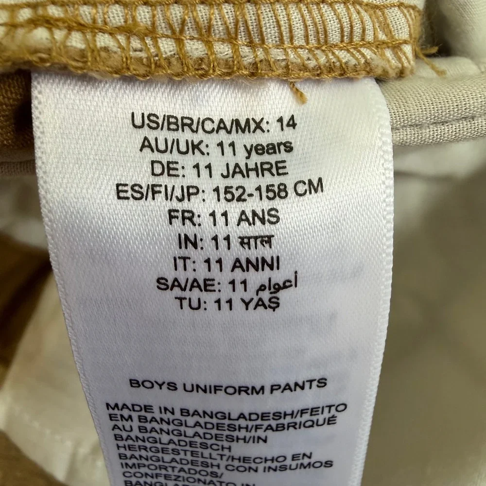 Boys Size 14 Khaki Tan Dress Uniform Pants Amazon Essentials